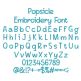 Popsicle Embroidery Font | Machine Embroidery Designs by JuJu