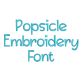 Popsicle Embroidery Font | Machine Embroidery Designs by JuJu