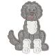 Free Portuguese Water Dog Applique Machine Embroidery Designs by JuJu
