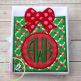 Christmas Present Monogram Applique Frame | Machine Embroidery Designs by JuJu