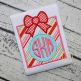 Christmas Present Monogram Applique Frame | Machine Embroidery Designs by JuJu