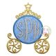 Princess Carriage Monogram Applique | Machine Embroidery Designs by JuJu