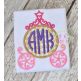 Princess Carriage Monogram Applique | Machine Embroidery Designs by JuJu