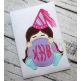 Princess Cone Monogram Peeker Applique | Machine Embroidery Designs by JuJu