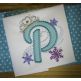 Princess Crown Applique Alphabet Machine Embroidery Designs by JuJu