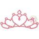 Princess Crown Hearts Topper Embroidery | Machine Embroidery Designs by JuJu