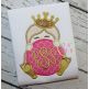 Princess Crown Monogram Peeker Applique | Machine Embroidery Designs by JuJu
