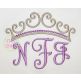 Princess Crown Topper Embroidery | Machine Embroidery Designs by JuJu