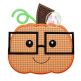Pumpkin Glasses Boy Applique | Machine Embroidery Designs by JuJu