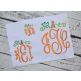 Pumpkin Monogram Topper Satin Embroidery | Machine Embroidery Designs by JuJu