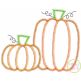 Pumpkin Pair Zig Zag Applique | Machine Embroidery Designs by JuJu