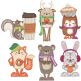 Pumpkin Spice Pals Applique Machine Embroidery Designs by JuJu 