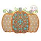 Pumpkin Trio Applique | Machine Embroidery Designs by JuJu