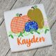 Pumpkin Trio 2 Zig Zag Applique | Machine Embroidery Designs by JuJu