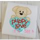 Puppy Love Boy Applique | Machine Embroidery Designs by JuJu