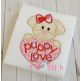 Puppy Love Girl Applique | Machine Embroidery Designs by JuJu