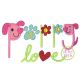 Puppy Love Word Art Applique | Machine Embroidery Designs by JuJu