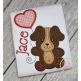 Puppy with Heart Balloon Boy Applique Design | Machine Embroidery Designs by JuJu