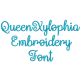 Queen Xylophia Embroidery Font | Machine Embroidery Designs by JuJu