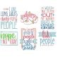 Quirky Word Art Machine Embroidery Designs by JuJu
