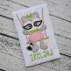 Raccoon in the Swing Girl Applique | Machine Embroidery Designs by JuJu