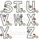 Race Track Applique Alphabet | Machine Embroidery Designs by JuJu