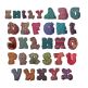 Raggedy Alphabet Applique Machine Embroidery Designs by JuJu 