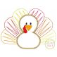 Rag Tag Turkey Boy Applique | Machine Embroidery Designs by JuJu