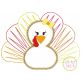 Rag Tag Turkey Girl Applique | Machine Embroidery Designs by JuJu