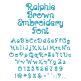 Ralphie Brown Embroidery Font Machine Embroidery Designs by JuJu