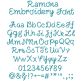 Ramona Embroidery Font | Machine Embroidery Designs by JuJu