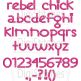 Rebel Chick Embroidery Font