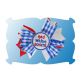 Red White Boom Snap Clip Mini