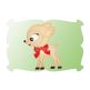 Reindeer With Bow Minis