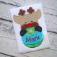 Reindeer Boy Ornament Peeker Applique | Machine Embroidery Designs by JuJu
