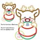 Reindeer Boy Ornament Peeker Applique | Machine Embroidery Designs by JuJu