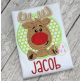 Reindeer Circle Boy Applique | Machine Embroidery Designs by JuJu