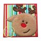 Reindeer Face Box Applique | Machine Embroidery Designs by JuJu