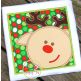 Reindeer Face Box Applique | Machine Embroidery Designs by JuJu