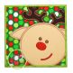 Reindeer Face Box Applique | Machine Embroidery Designs by JuJu