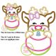Reindeer Girl Ornament Peeker Applique | Machine Embroidery Designs by JuJu