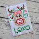 Reindeer Girl with Lights 2 Applique | Machine Embroidery Designs by JuJu