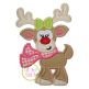 Reindeer with Scarf Girl Applique | Machine Embroidery Designs by JuJu