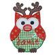Christmas Reindeer Owl Applique | Machine Embroidery Designs by JuJu