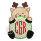 Reindeer Peeker Applique | Machine Embroidery Designs by JuJu