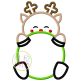 Reindeer Peeker Applique | Machine Embroidery Designs by JuJu