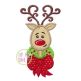 Reindeer Wreath Applique | Machine Embroidery Designs by JuJu
