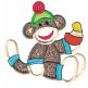 Halloween Harvest Sock Monkeys Applique Machine Embroidery Designs by JuJu