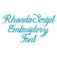 Rhonda Script Embroidery Font | Machine Embroidery Designs by JuJu