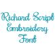 Richard Script Embroidery Font | Machine Embroidery Designs by JuJu